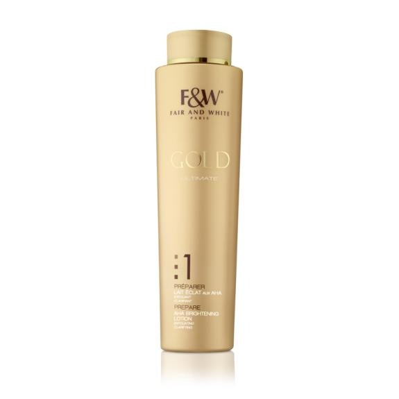 Fair and White Gold  lait aux AHA 1